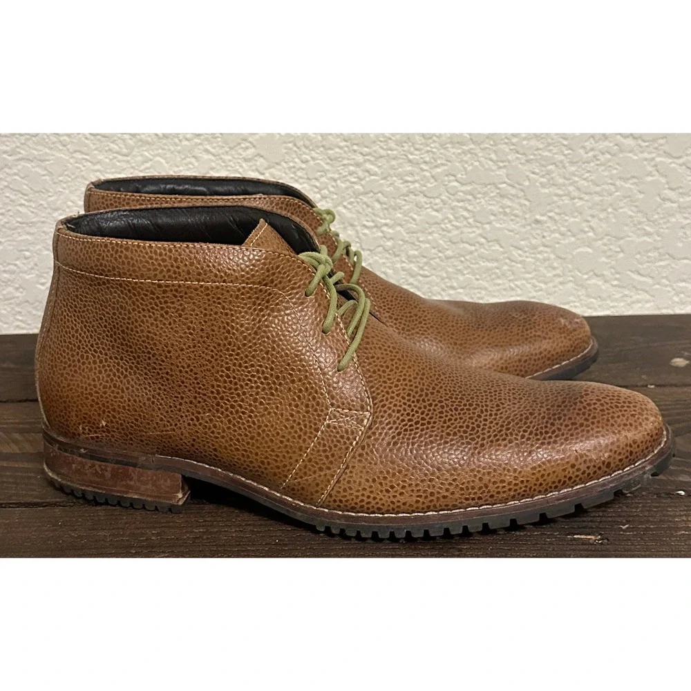 Cole Haan Air Winslow Chukka II Brown Pebbled Leather Waterproof Boots 10M
